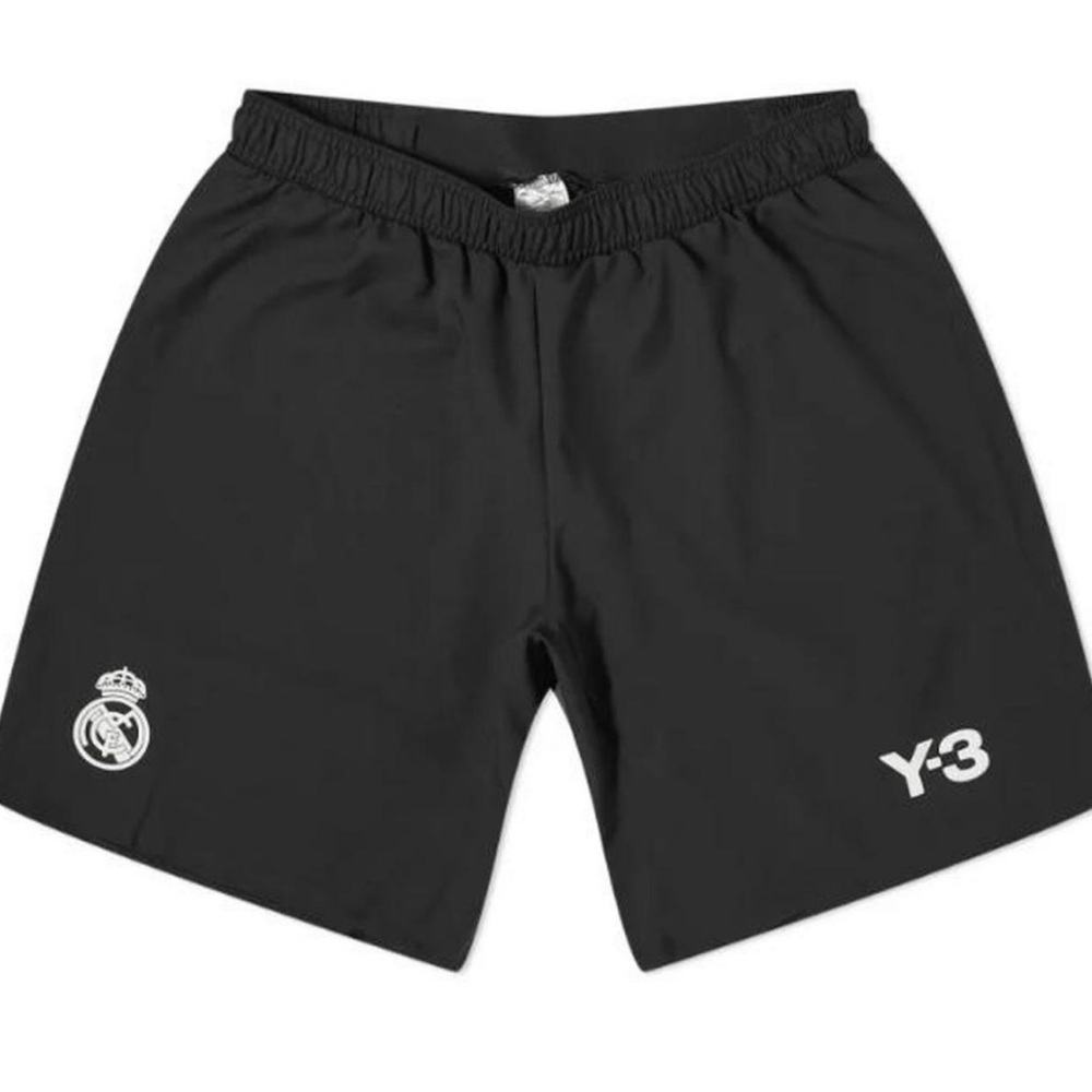 Y-3 x REAL MADRID x ADIDAS 4th Jersey Shorts in Black - Yohji Yamamoto Y3